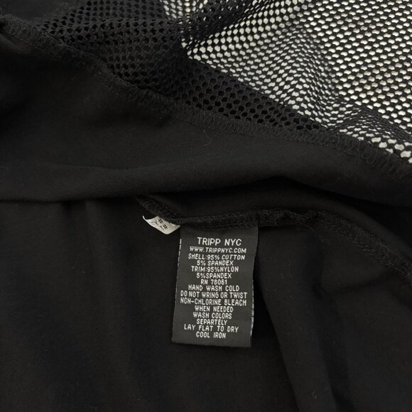 Tripp NYC Goth Black Asymmetrical Hem Dress Sz XL Eyelet Waist Sleeveless Witchy - Picture 7 of 10